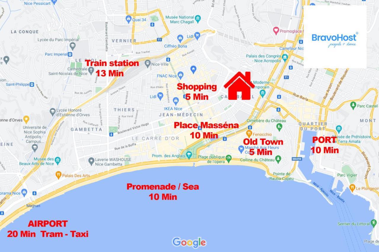 Appartamento BH - GIOFFREDO - Hiper Center 5 People Nizza Esterno foto
